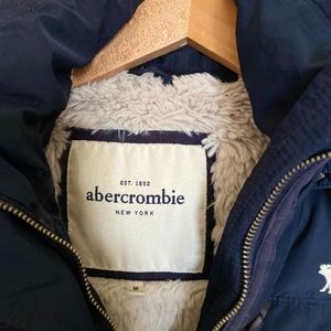 Abercrombie Kids Jacket , Dark Blue, warm with hood. Size M.